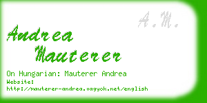 andrea mauterer business card